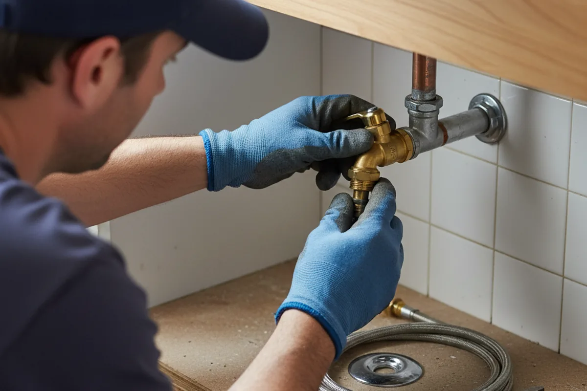 Shutoff valve and fitting work during Emergency Plumbing in Rogers